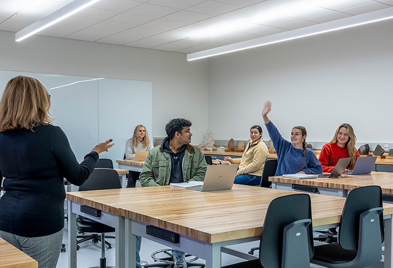 Texas Tech college of arts and sciences students in classroom