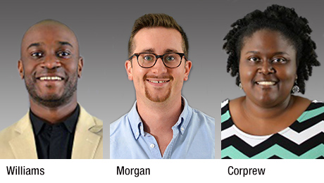 Darin Williams, Luke Morgan, Shayla Corprew, English grad students at Texas Tech