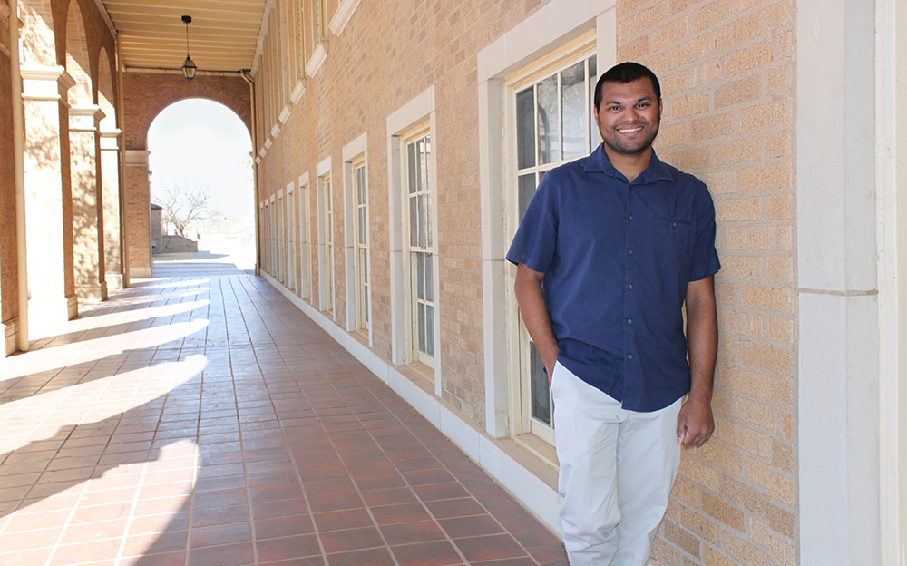 TTU grad student Michael Anand, photo by Toni Salama