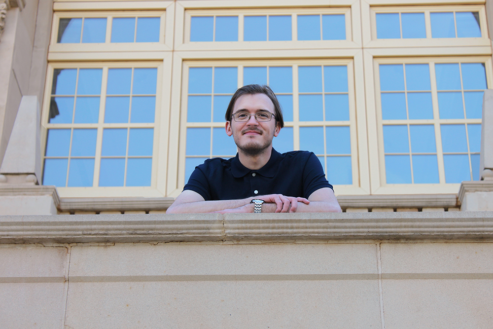 TTU graduate student Nicholas Clark, photo by Toni Salama