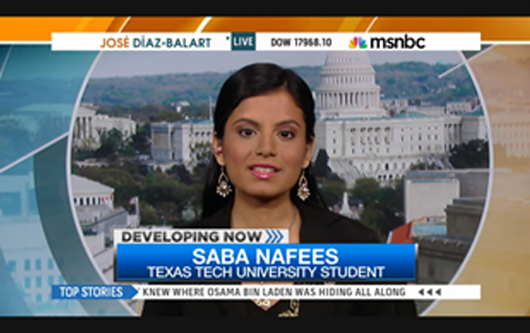 Saba Nafees on MSNBC