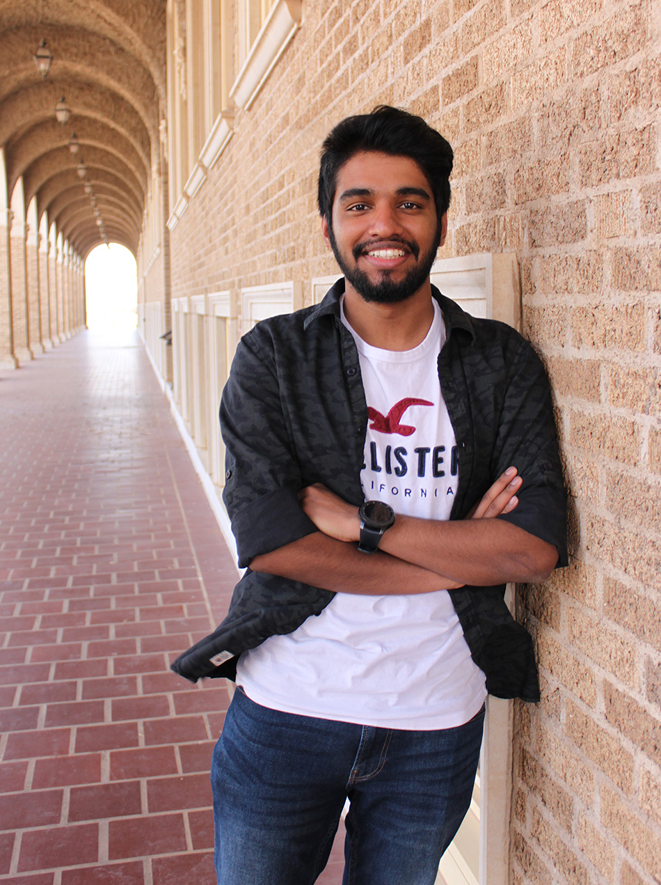 TTU student Clive Binu, photo by Toni Salama