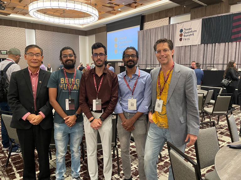 Dr.-Zhou with a group of Texas Tech representatives at the Quantum Summit