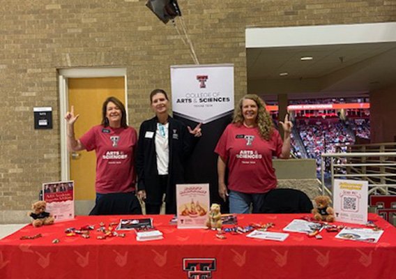 Texas Tech University Office of Student Success Table at sporting event 