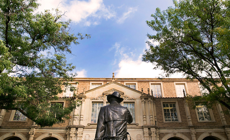 statue of Preston Smith, a former Texas Governor and Texas Tech graduate