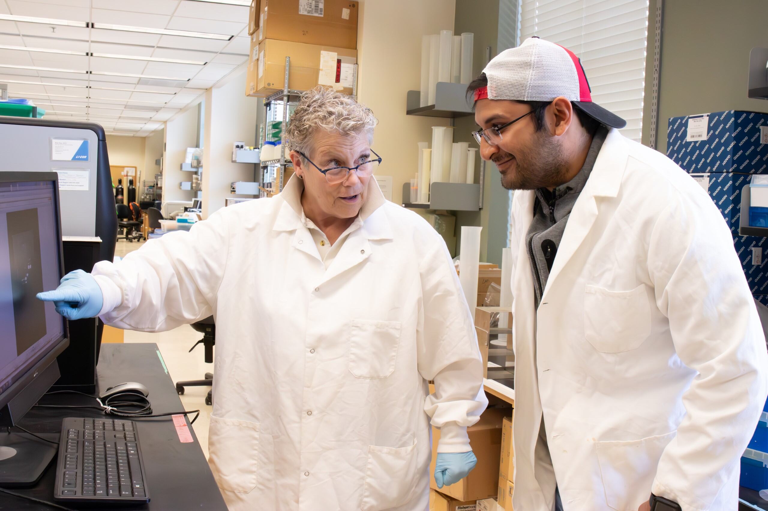 Dr. Gollahan and student