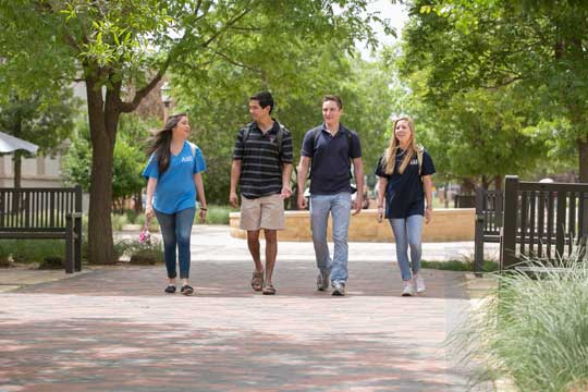 Students walking to class