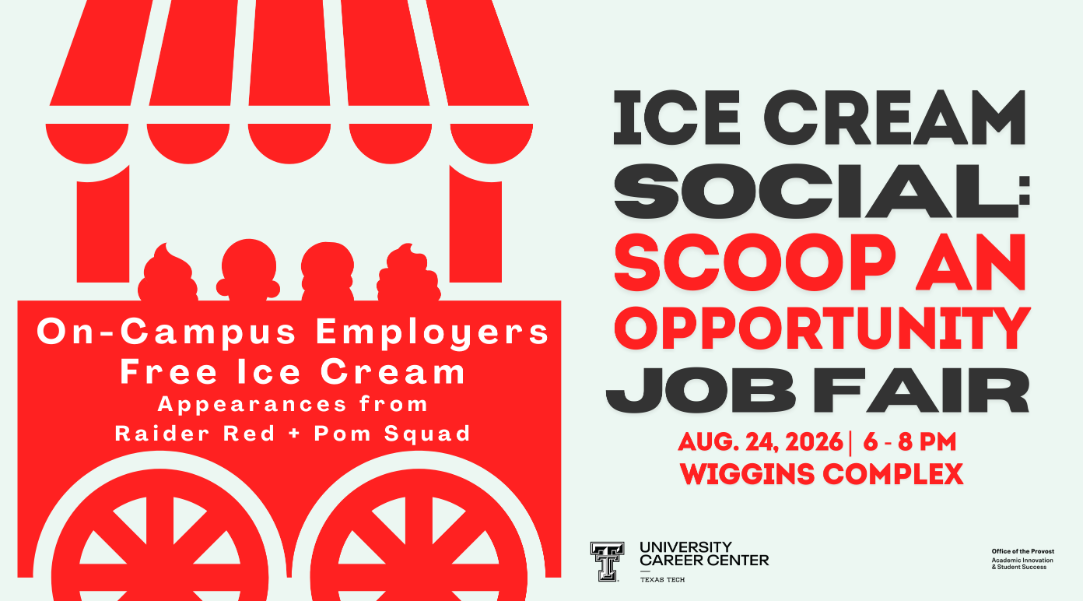 There will be ice cream, on-campus employers, Raider Red and the pom squad at this event.