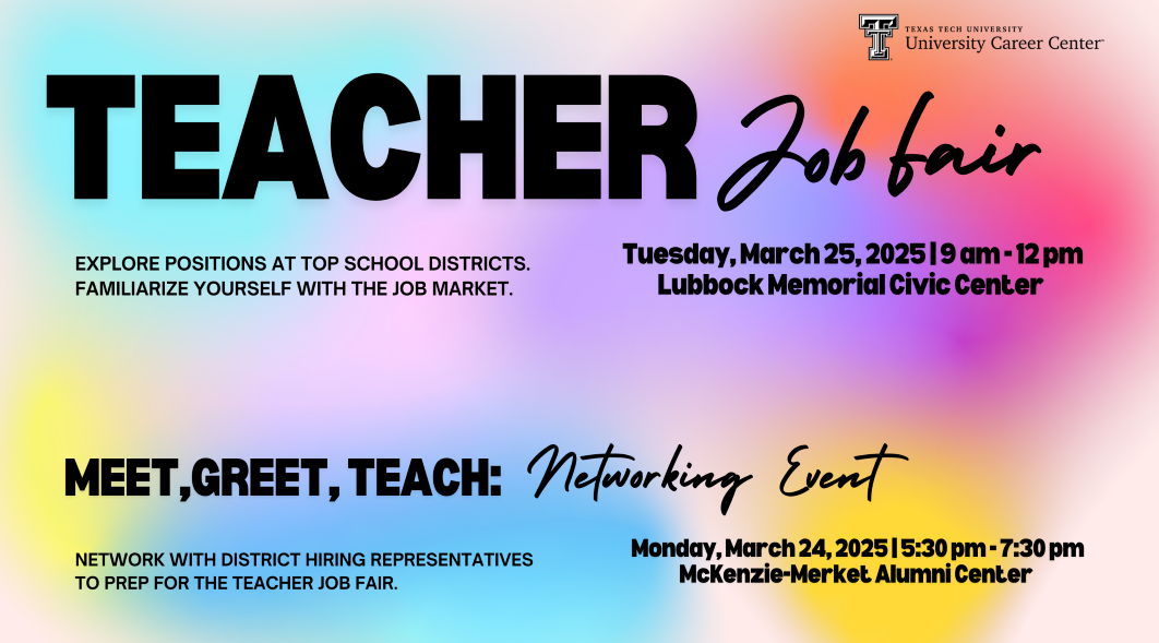 Teacher Job Fair Landing Page