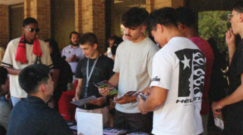 Students networking