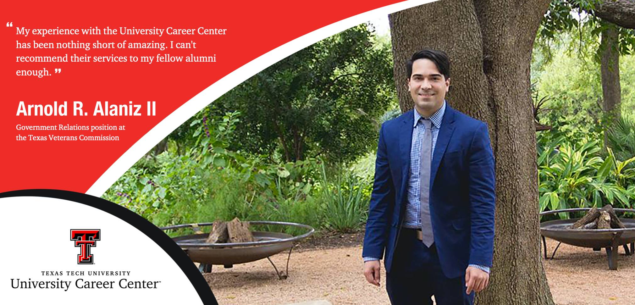 Man standing next to quote and UCC logo