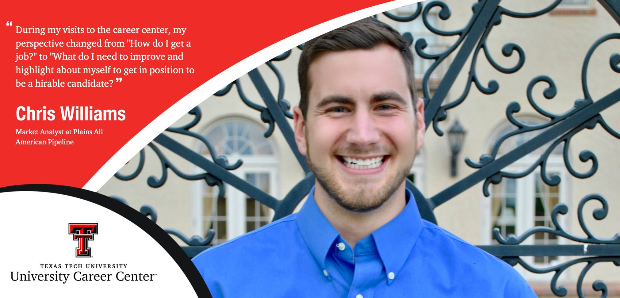 Image of man standing with quote and UCC logo