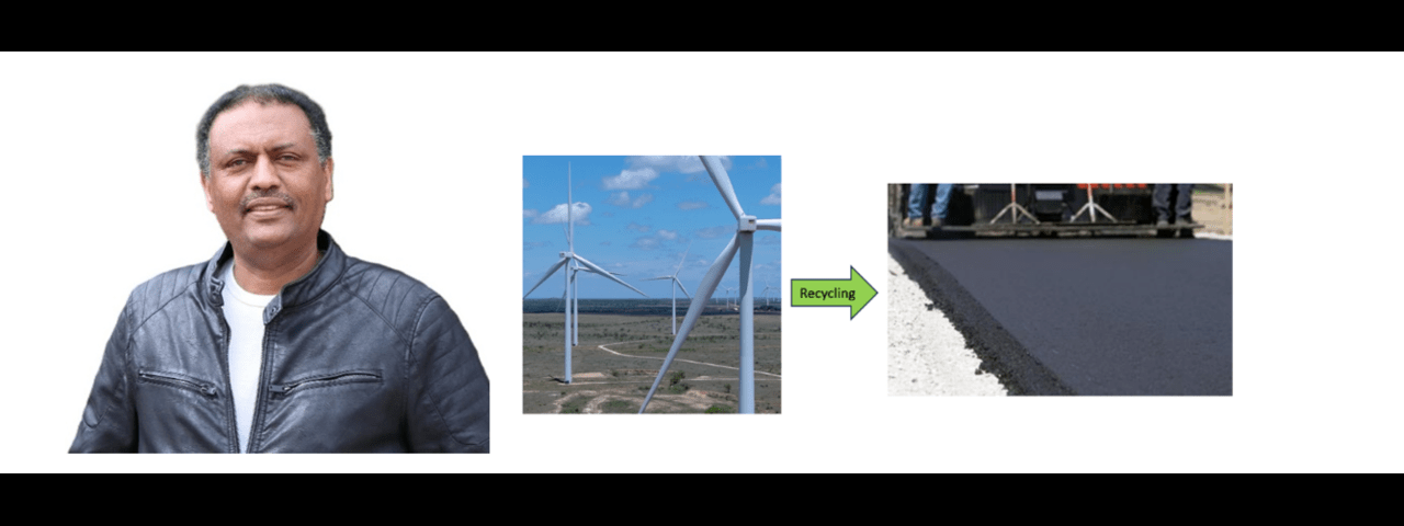Dr. Ted Ghebrab and TTU's interdisciplinary team awarded the Wind Turbine Recycling Phase 1 Prize.