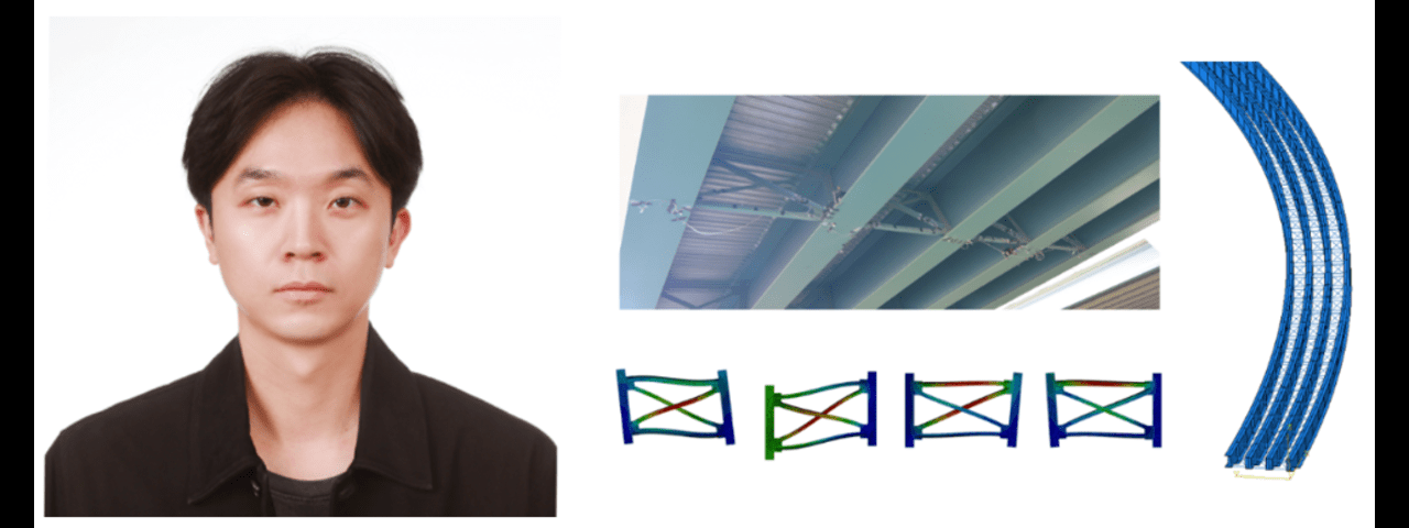 Dr. Sunghyun Park, Assistant Professor, is Investigating cross-frame stiffness and stability in steel bridges.