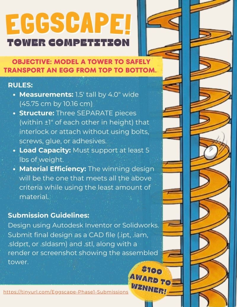 Competition: 3D Printed "Eggscape" Tower Competition: 3D Printed "Eggscape" Tower