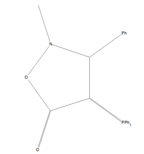 Molecule 2-methyl-3phenyl-4(triphenyl-λ^5-phosphanylidene)-1,2-oxazolidin-5-one