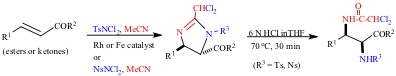 Imidazolidination and diamine formations