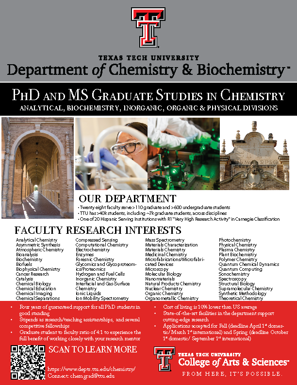 Chemistry Graduate Flyer