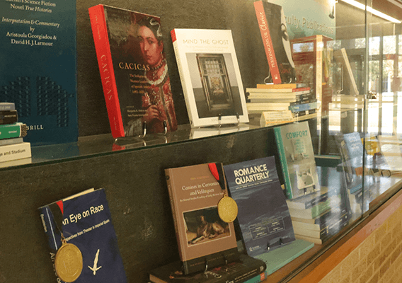books on a bookshelf