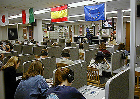 Students in the Language Laboratory