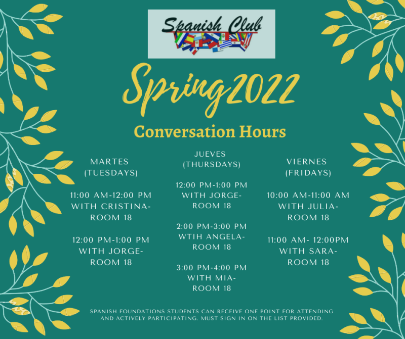Spanish Club Conversation Hours