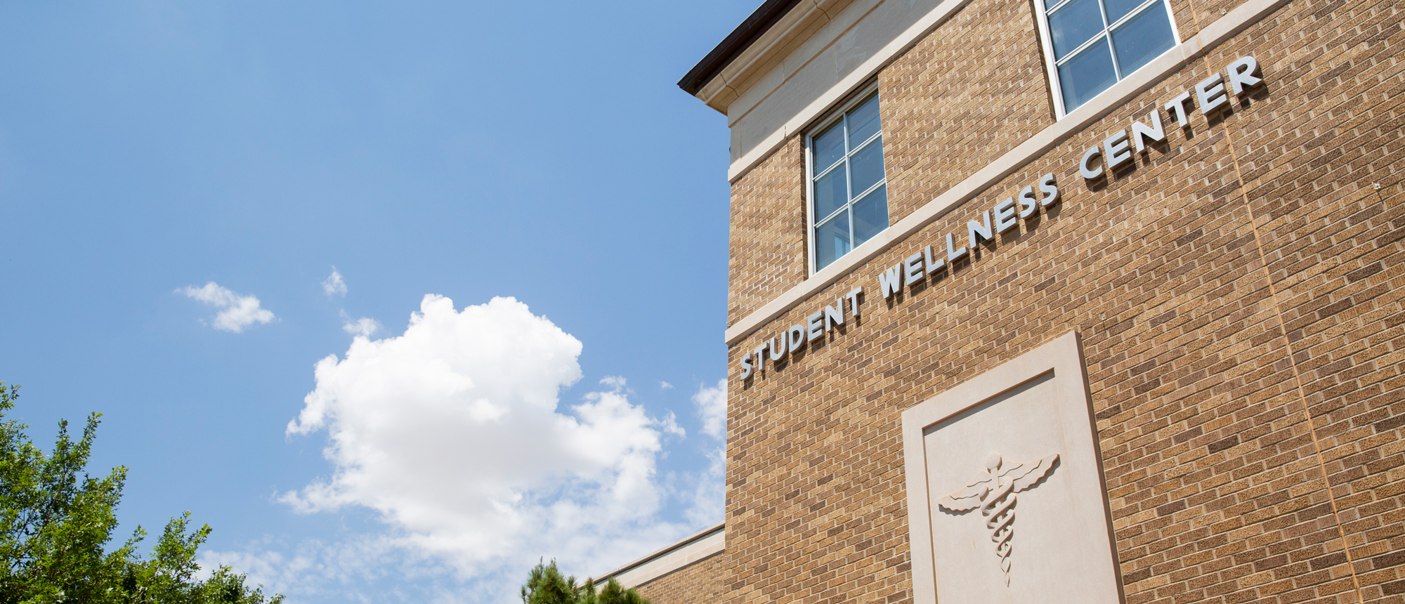 Exterior photo of the Student Wellness Center building.