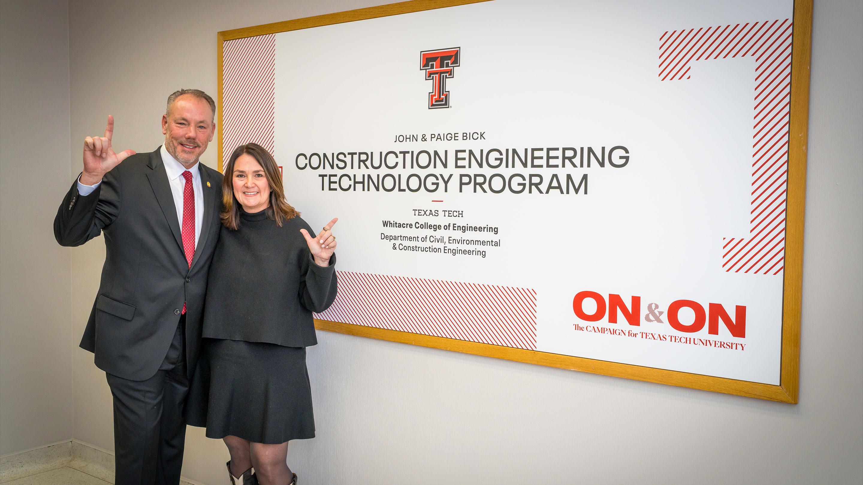 John Bick presenting a transformational gift to the Whitacre College of Engineering