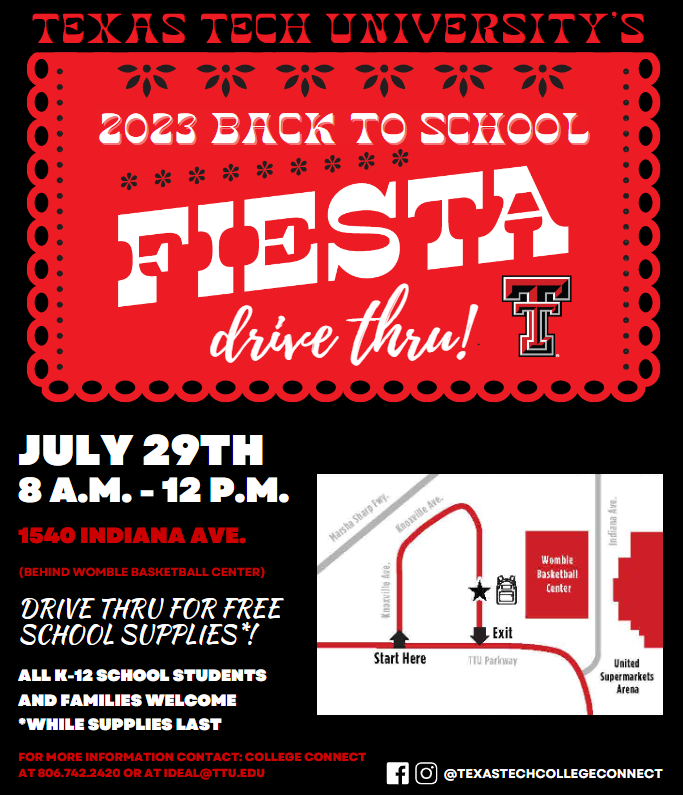 Flyer for Back to School Fiesta 2023
