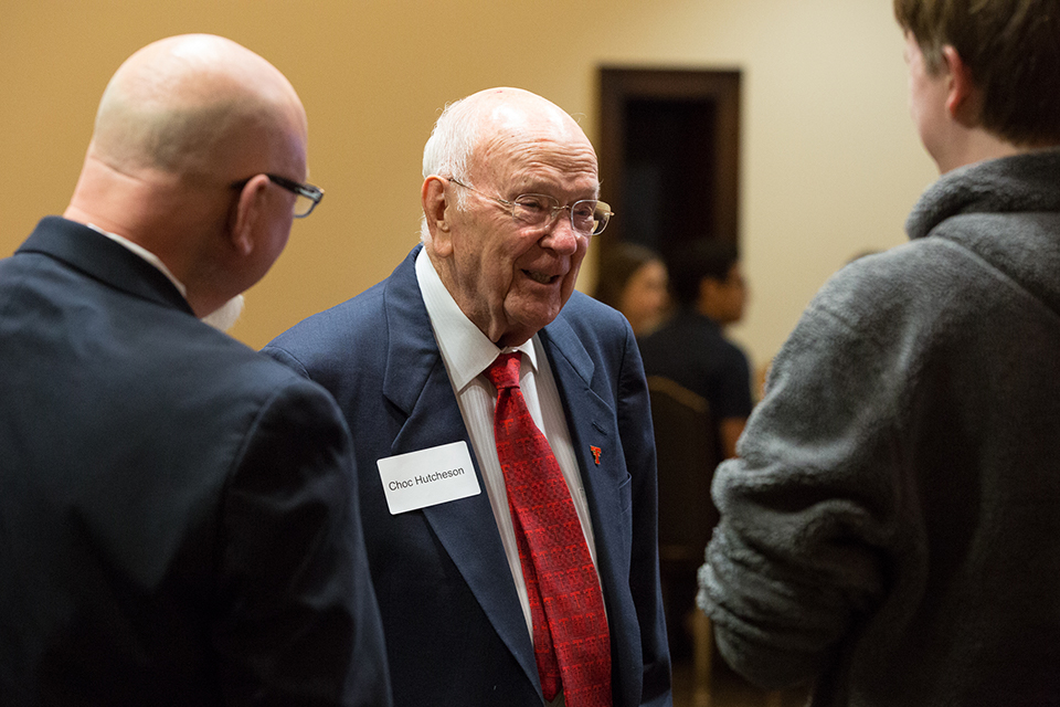 Mr. Choc Hutcheson, a generous donor and long-time friend of the College at the 2019 Scholarship Ceremony & Luncheon