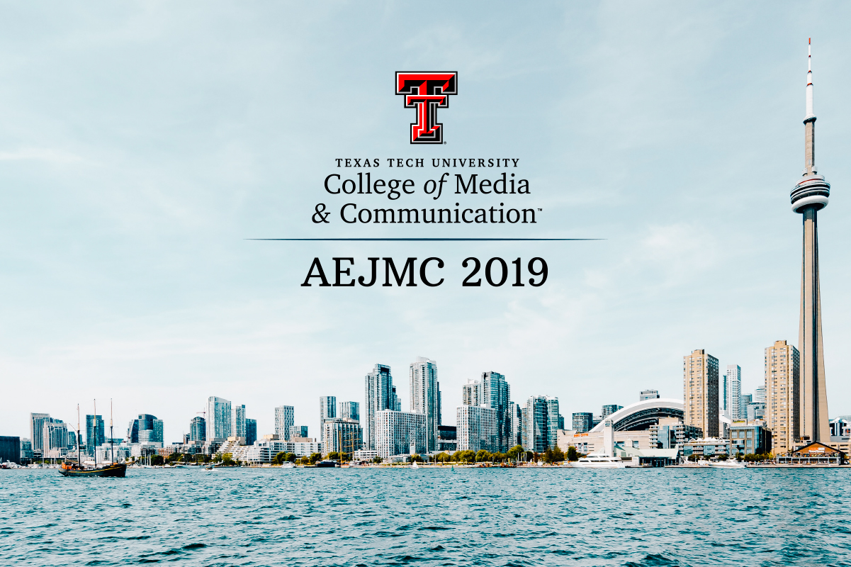 AEJMC Conference 2019 Toronto Skyline with CoMC Logo