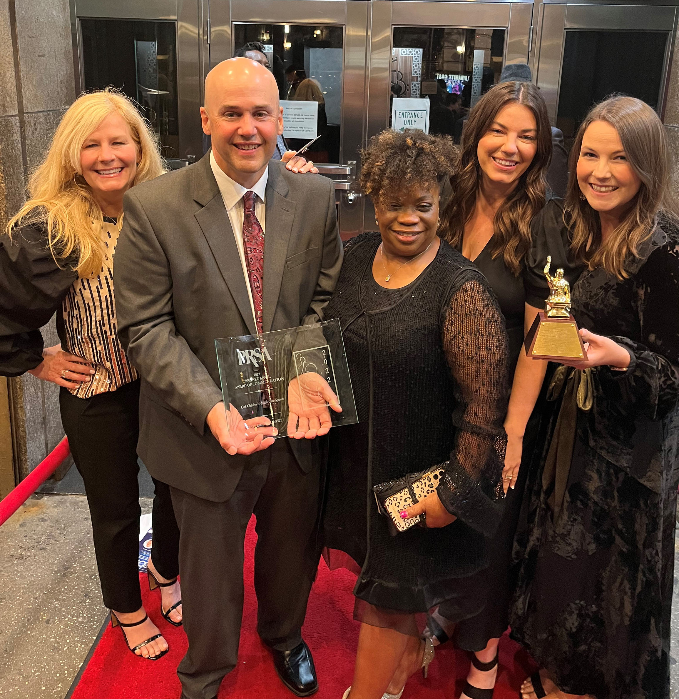 Kim Brown and Cook Children's Health Care System team won first place for Feature Story at the 2022 PRSA Anvil Awards in New York City. 
