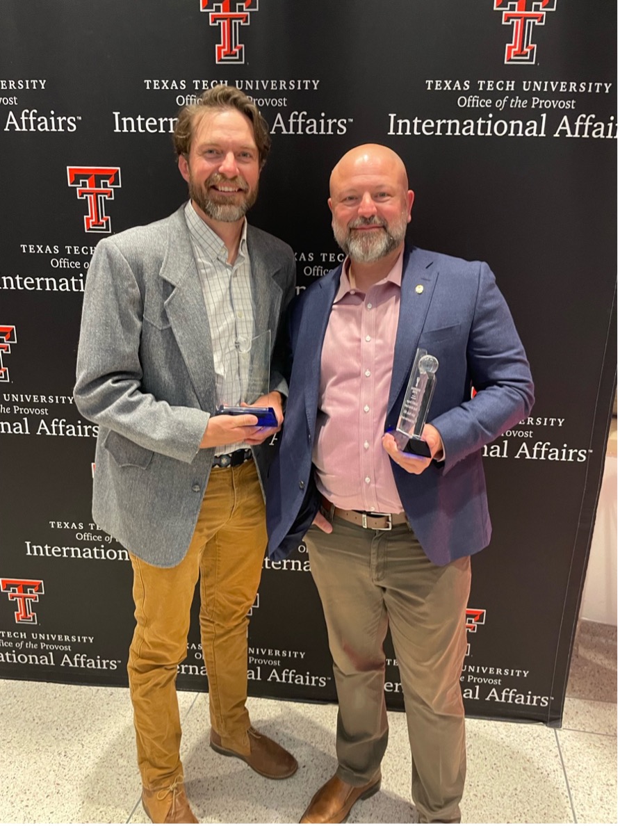 Foster and Peaslee with awards