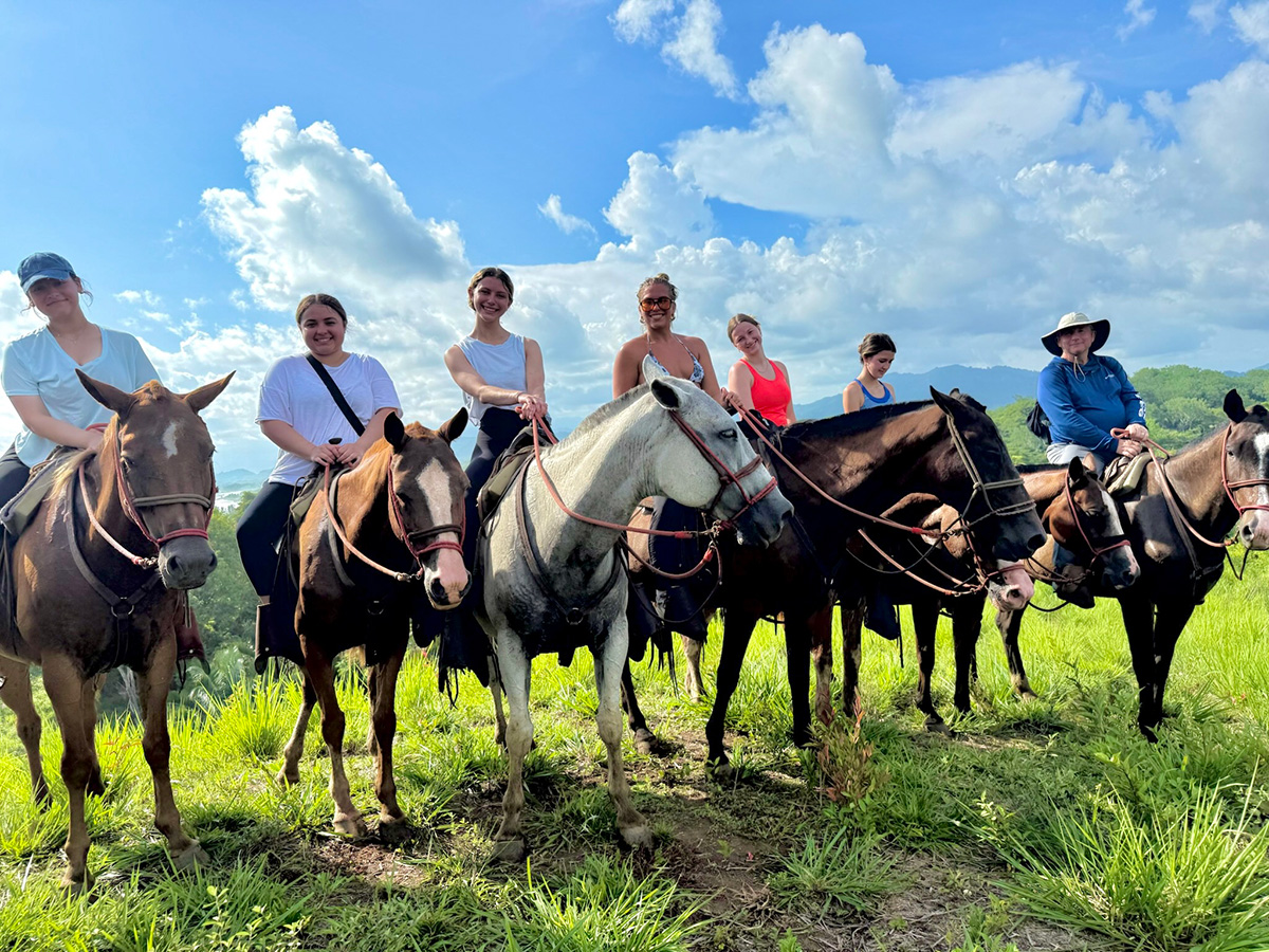 People riding on horseback 