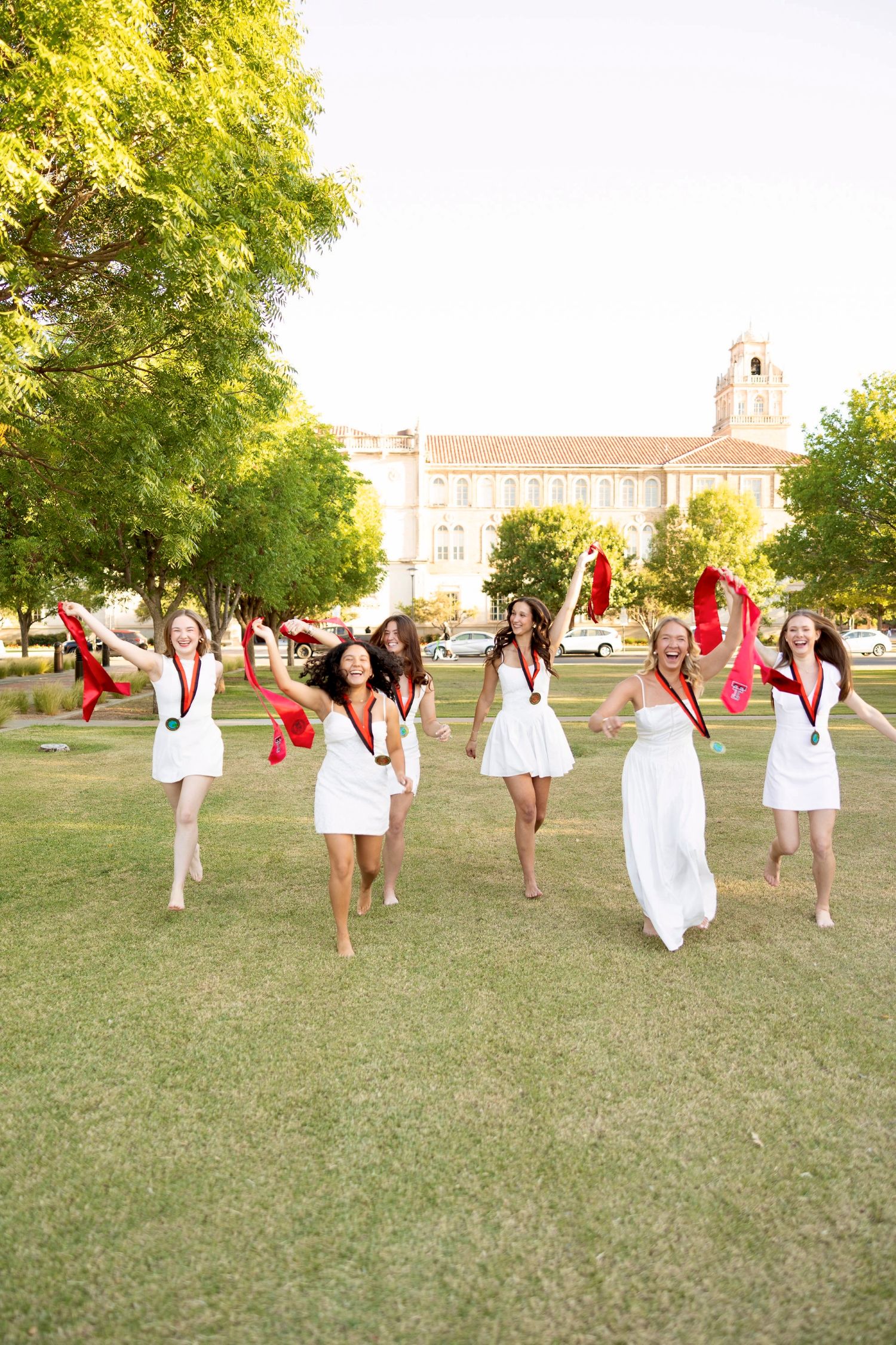 Tara frolicking with her study abroad group