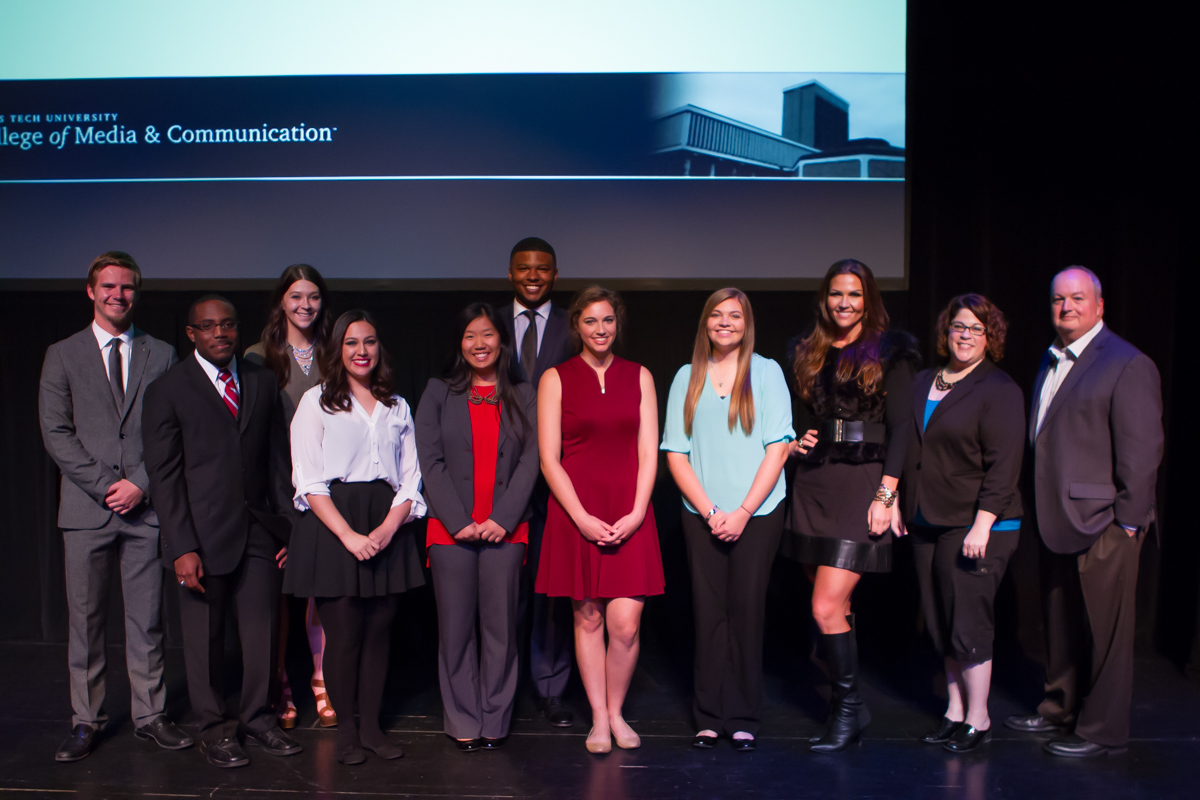 All the SpeakUp! finalist standing on stage together