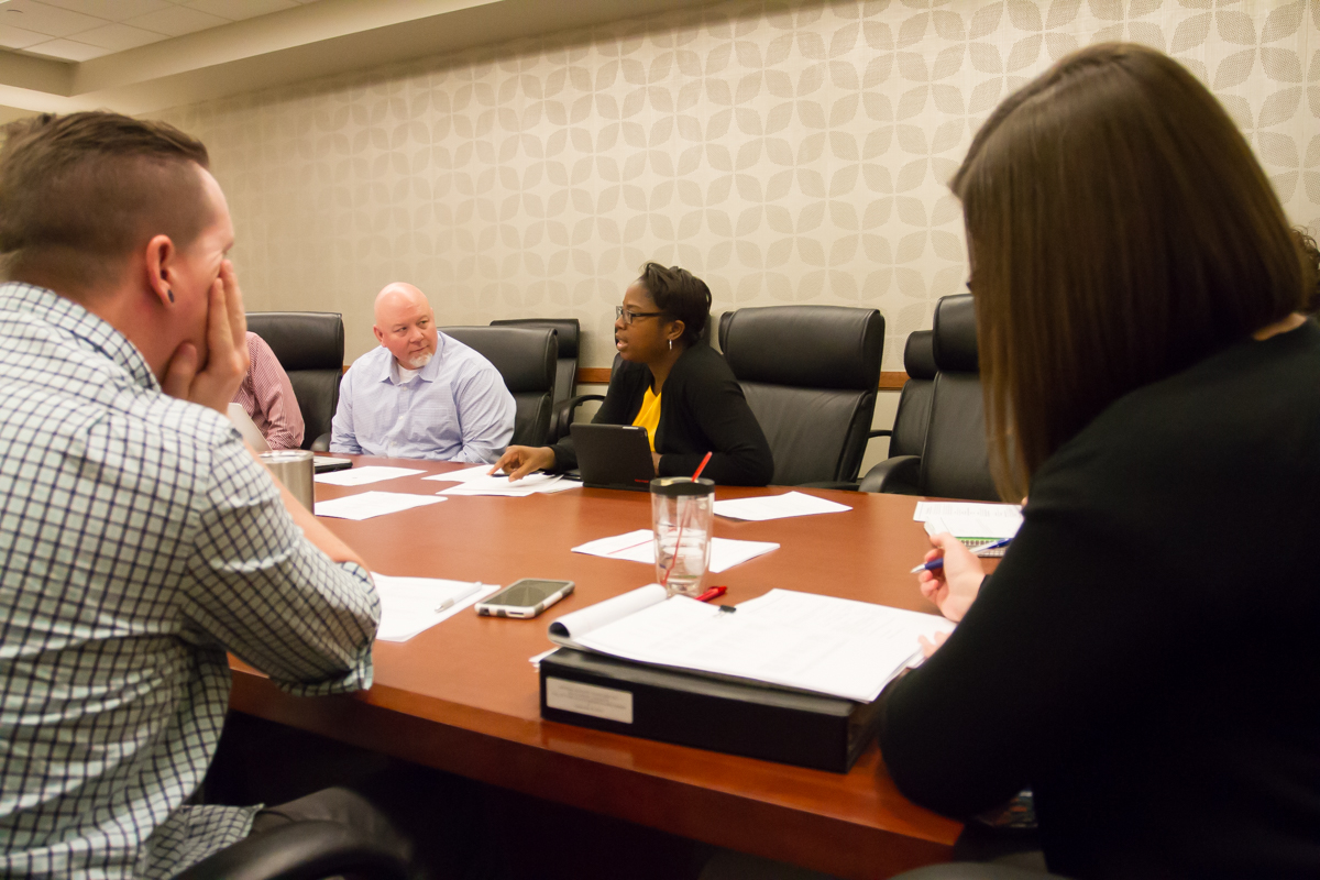 Erica Taylor in a marketing meeting