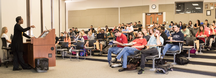 Erica Taylor teaching a class