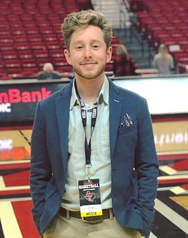 (Above image)- CoMC student, Jack Ciampi, an intern with the Texas Tech University Athletic Department.