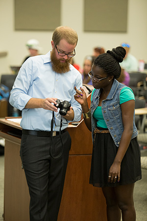 Justin Keene and Student