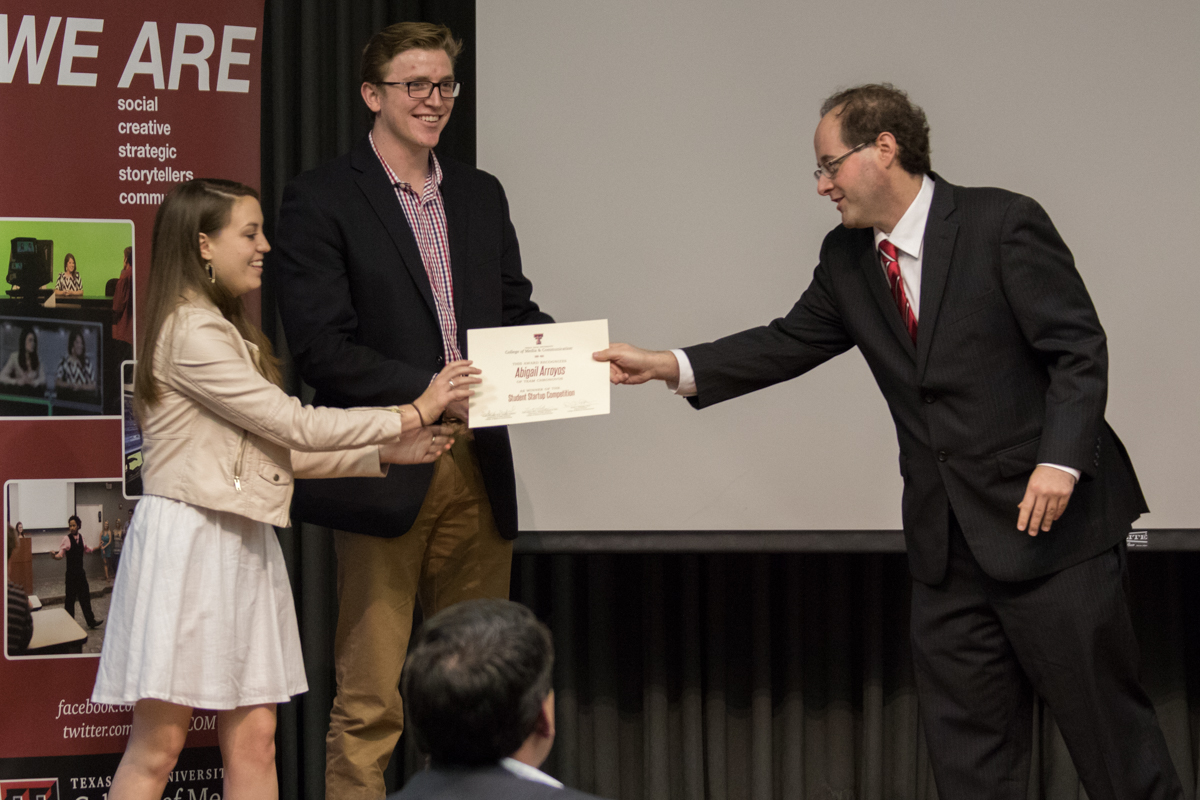 Dr. Graybeal presents the winners