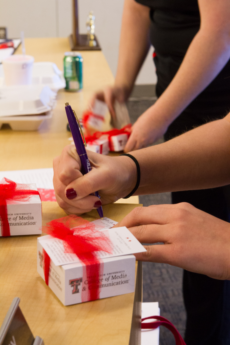 Emily and Candace writing more thank you notes