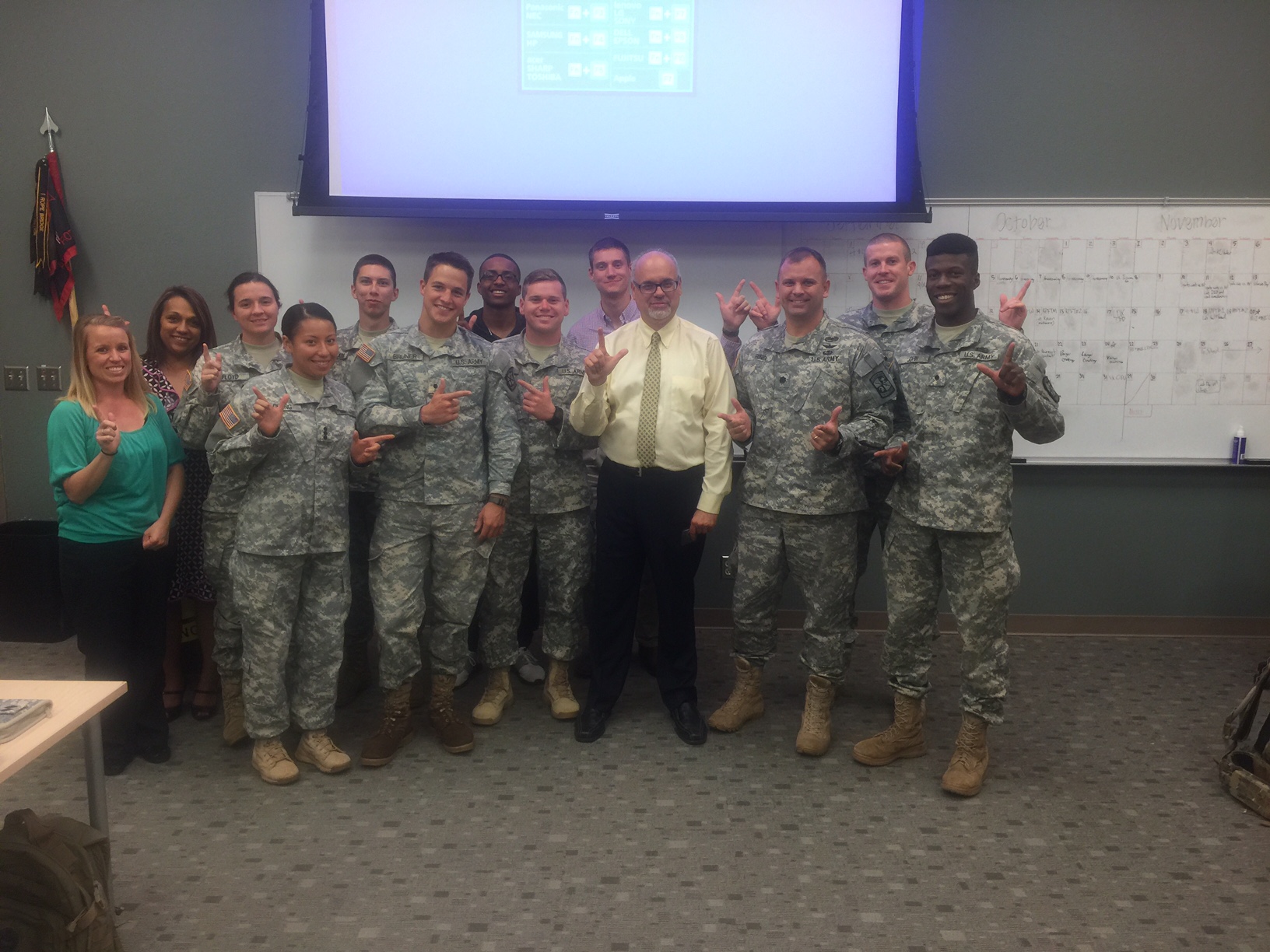 Dean Perlmutter and ROTC getting their Guns Up