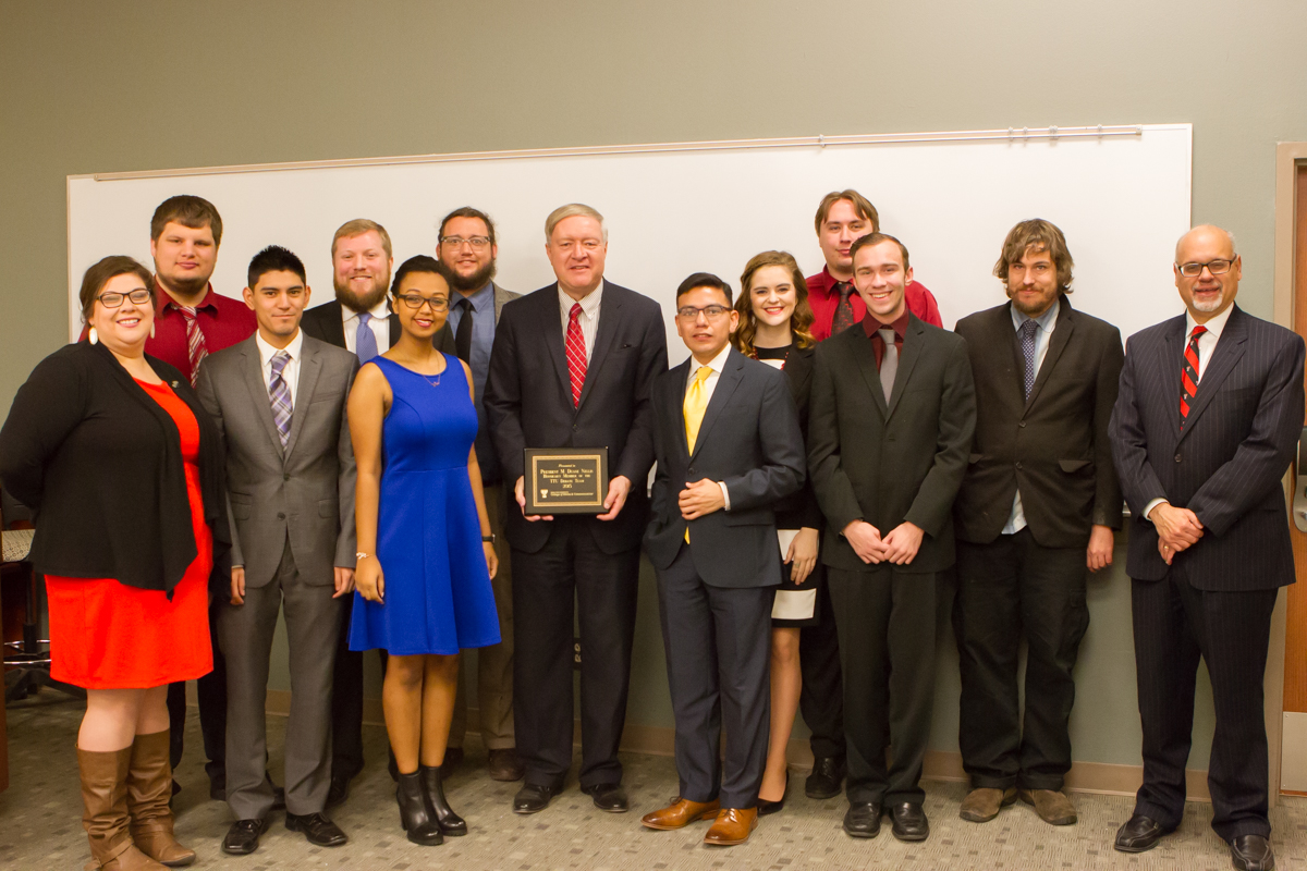 Debate Team posing for picture.