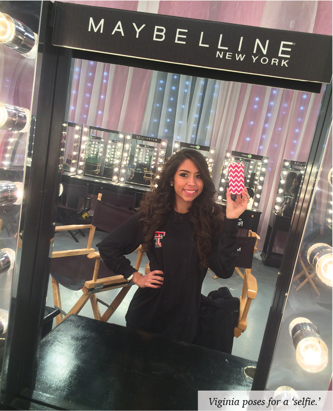 Virginia takes a selfie at Maybelline New York