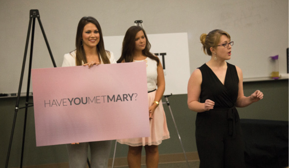 Bullet Advertising Team presenting to Mary Kay