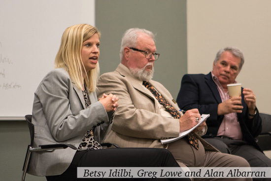 Betsy Idilbi, Greg Lowe and Alan Albarran