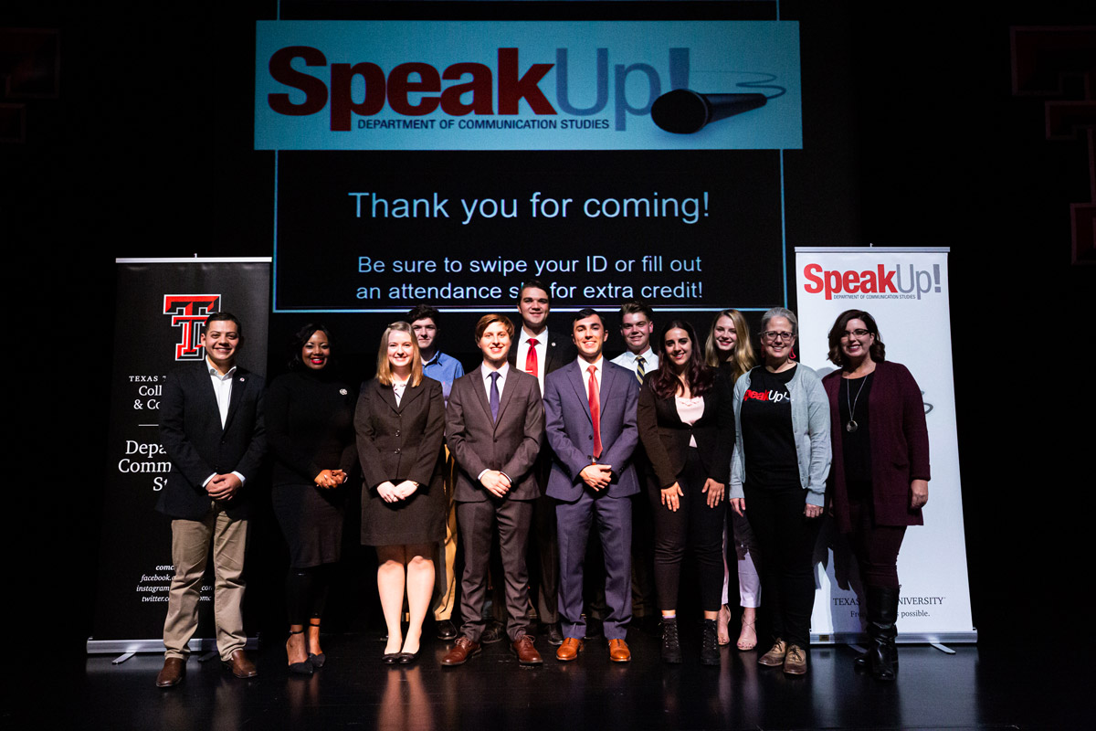 COMS Speak Up event on stage