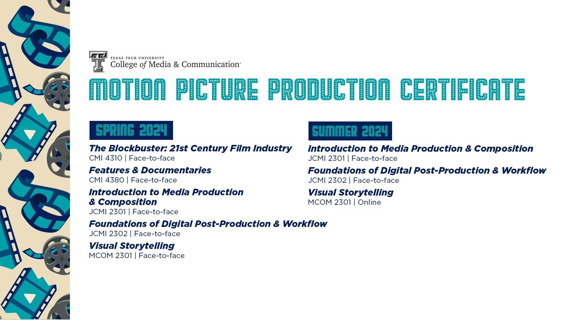 Motion Picture Production Certificate
