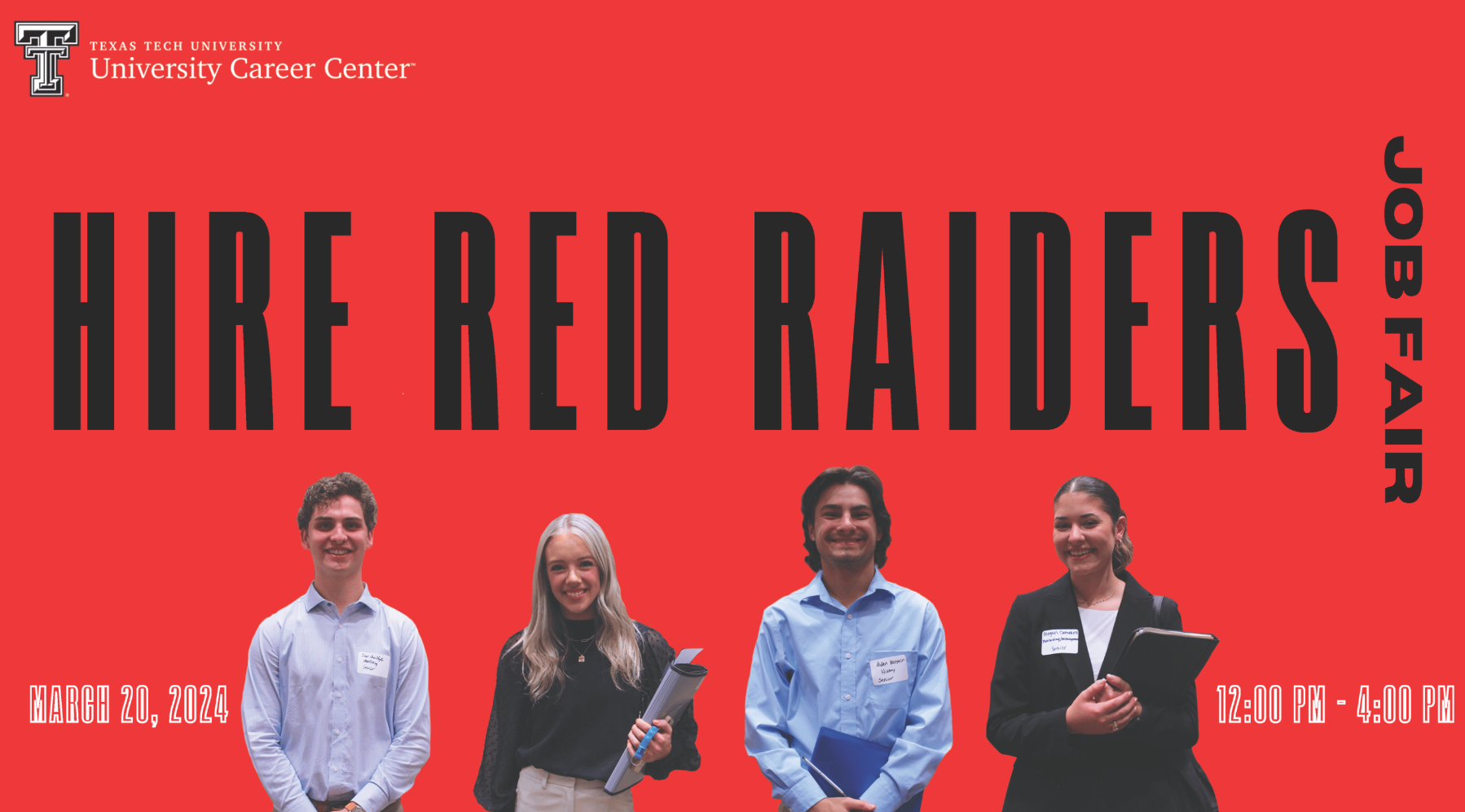 Hire Red Raiders Job Fair March 20, 2024