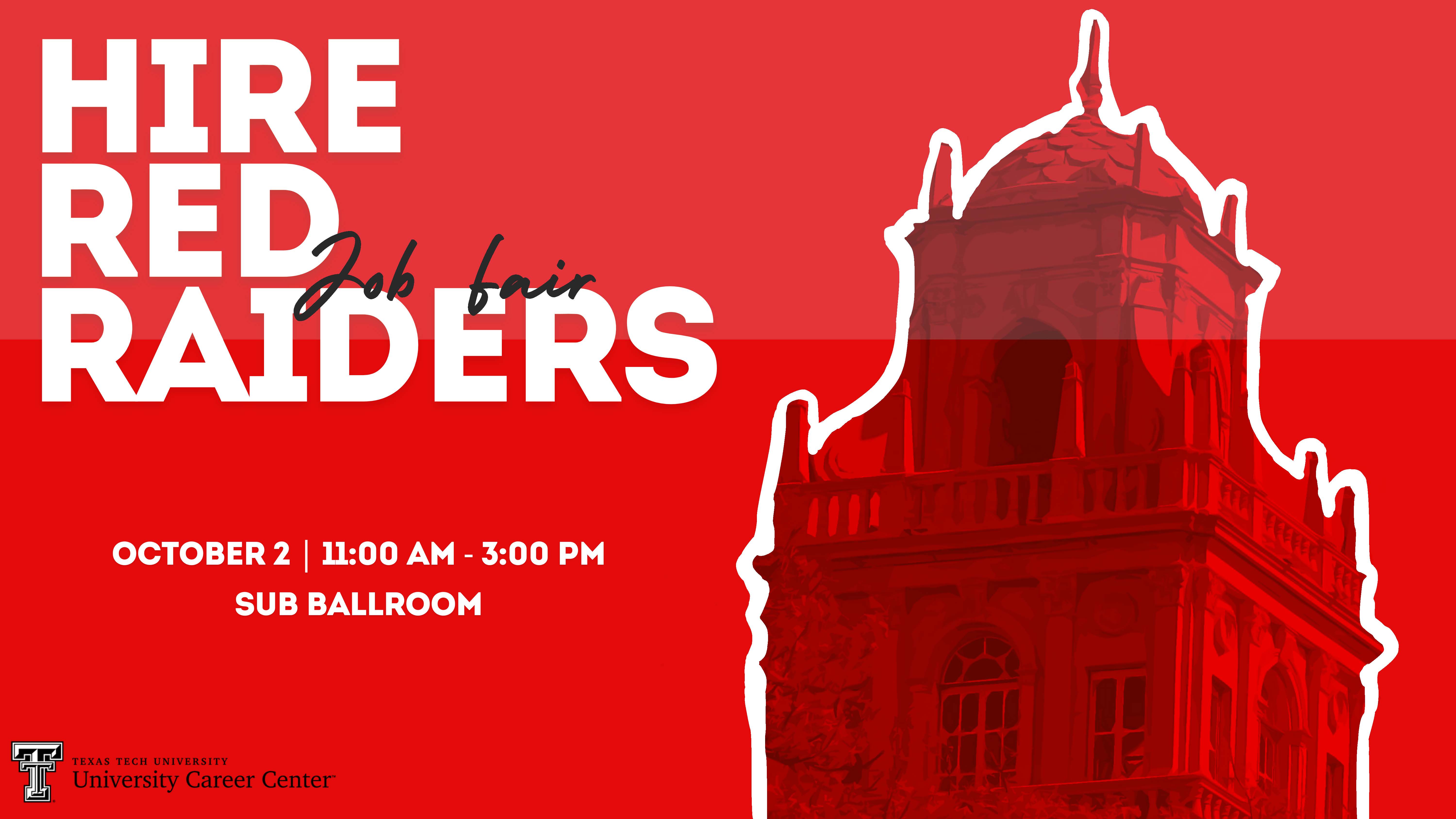 Hire Red Raiders Job Fair March 20, 2024